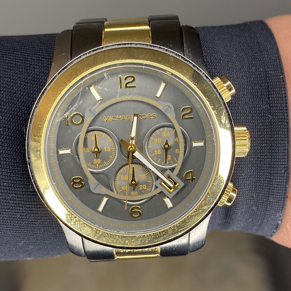 Michael Kors Men’s Gunmetal Chronograph Watch - Picture 2 of 7